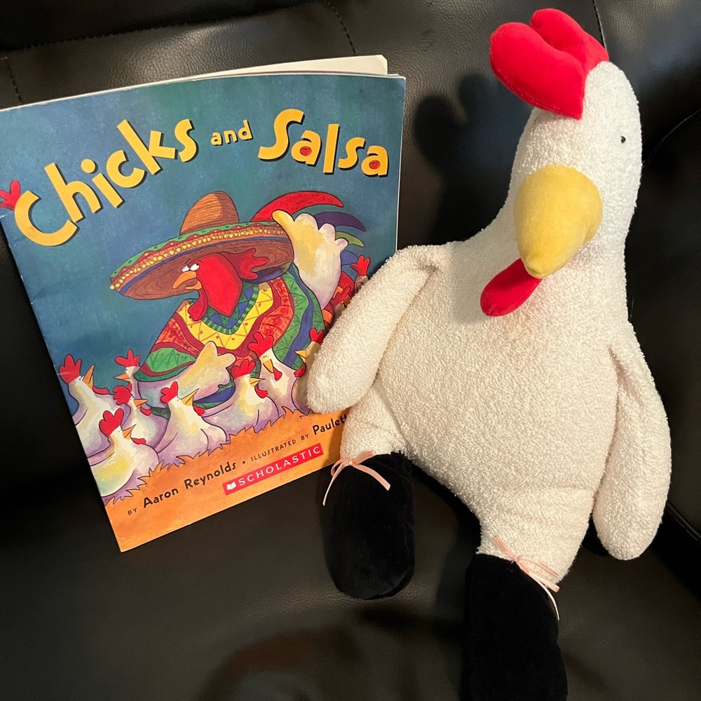 Plush Chicken Toy with Book Set